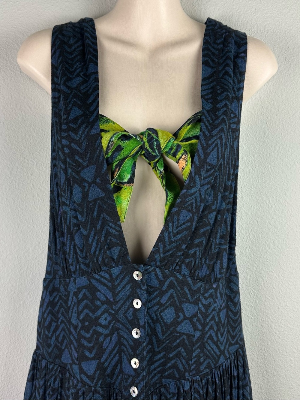 FREE PEOPLE Hot House Bandeau Tropical Print Dress - Picture 4 of 8